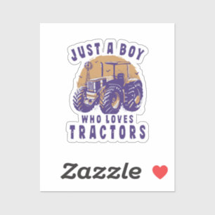 Gewoon Jongen Die Van Tractors Boeren Trucks Houdt Sticker