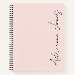 Gewoon Jouw naam Pastel Pink & Black Notitieboek