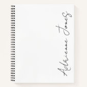 Gewoon Jouw naam wit en zwart Notitieboek (Voorkant)