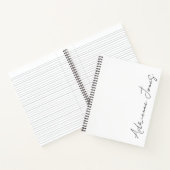 Gewoon Jouw naam wit en zwart Notitieboek (Binnen)