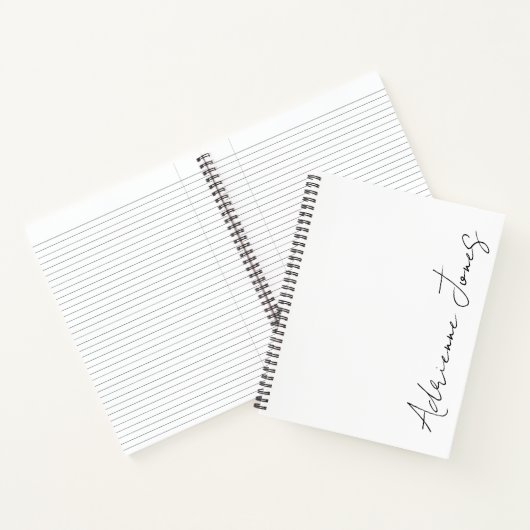 Gewoon Jouw naam wit en zwart Notitieboek (Binnen)