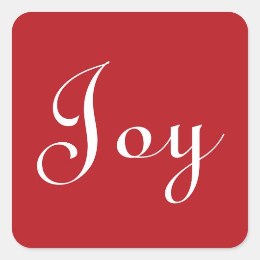 Gewoon JOY script vakantie rood inspirerend label (Voorkant)