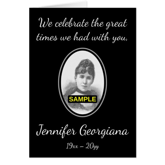 Gewoon Kaart en eenvoudige begrafenisservice, met  (Voorkant)