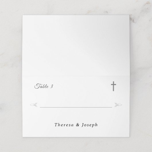 Gewoon katholiek wit plaatskaartje (Buitenkant ongevouwen)