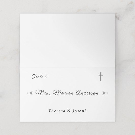 Gewoon katholiek wit plaatskaartje (Buitenkant ongevouwen)