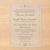 Gewoon katholieke bruiloft uitnodiging (Voorkant)