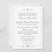 Gewoon katholieke bruiloft uitnodiging (Voorkant)