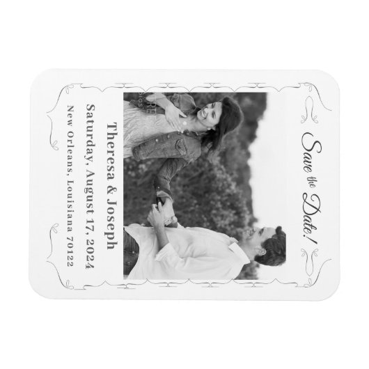 Gewoon katholieke bruiloft uitnodiging magneet (Horizontaal)