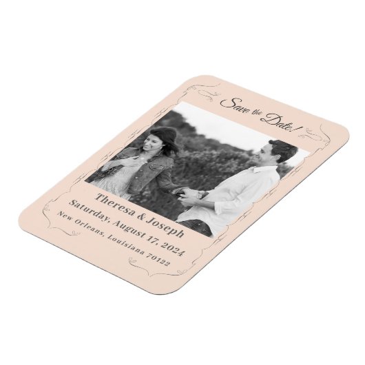 Gewoon katholieke bruiloft uitnodiging magneet (Linkerzijde)