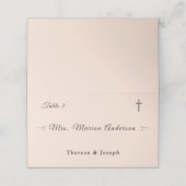 Gewoon katholieke champagne roze plaatskaartje (Buitenkant ongevouwen)