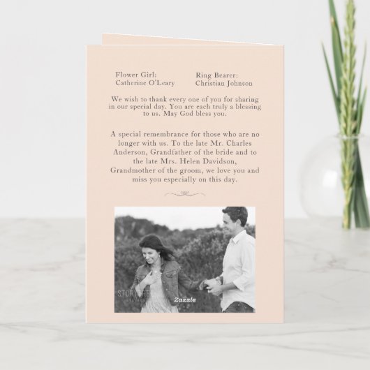 Gewoon katholieke echtelijke mis met foto programma (Achterkant)