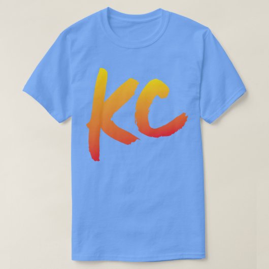 Gewoon KC rood vervagen T-shirt (Design voorkant)