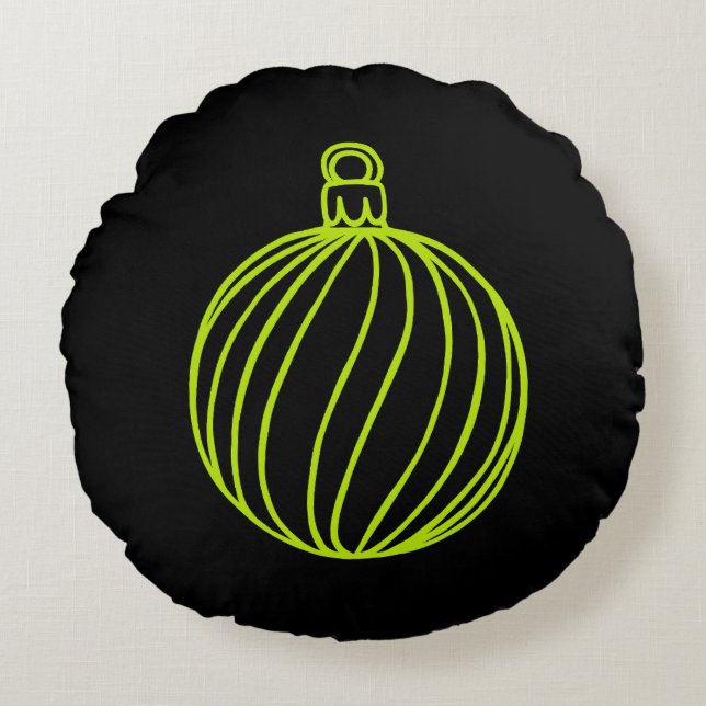 Gewoon kerstCollectie - Bauble Rond Kussen (Voorkant)