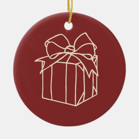 Gewoon kerstCollectie - Cadeau Keramisch Ornament (Voorkant)