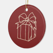 Gewoon kerstCollectie - Cadeau Keramisch Ornament (Links)