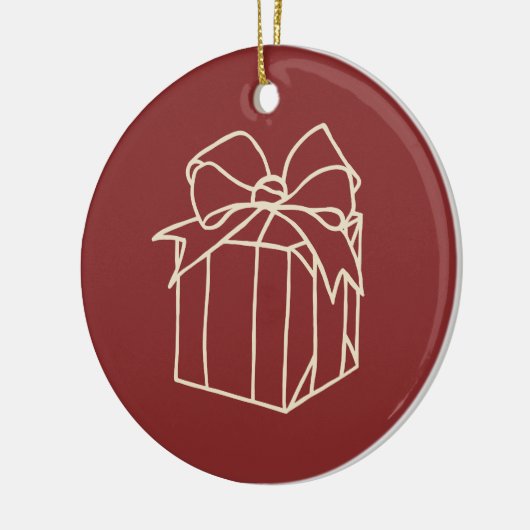 Gewoon kerstCollectie - Cadeau Keramisch Ornament (Links)