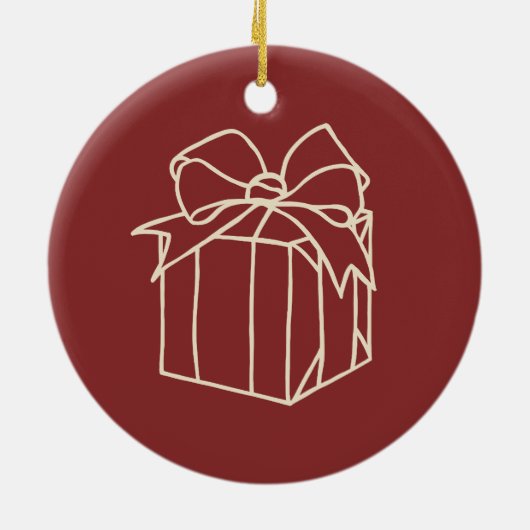 Gewoon kerstCollectie - Cadeau Keramisch Ornament (Achterkant)