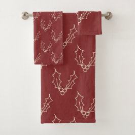 Gewoon kerstCollectie - Holly Bad Handdoek
