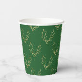 Gewoon kerstCollectie - Holly Papieren Bekers (Achterkant)