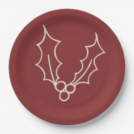 Gewoon kerstCollectie - Holly Papieren Bordje