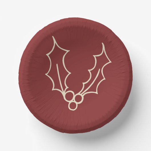 Gewoon kerstCollectie - Holly Papieren Kommen (Voorkant)