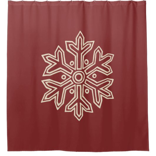 Gewoon kerstCollectie - Snowflake Douchegordijn (Voorkant)