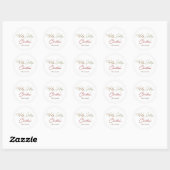 Gewoon kerstscript ronde sticker (Vel)