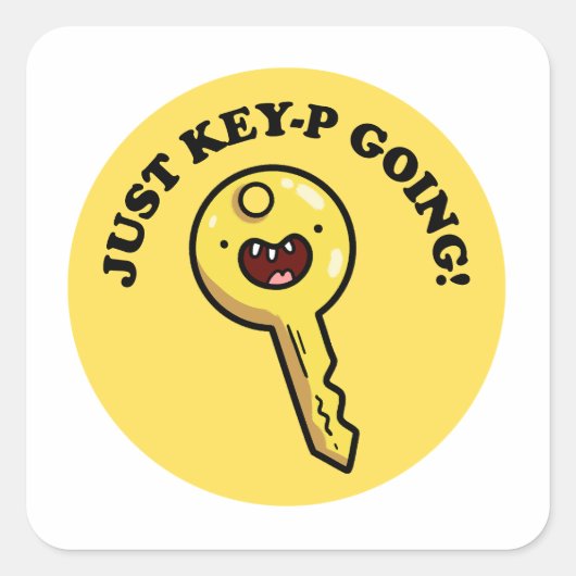 Gewoon Key-p Going Grappig Schattige Pun Sticker (Voorkant)