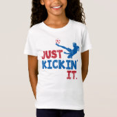 Gewoon Kickin it Soccer Red & Blue - GraphicLoveSh T-shirt (Voorkant)