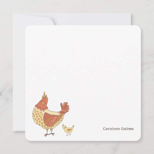 Gewoon kijken in Hallo Funny Hen Pun Cute Kickens (Achterkant)