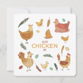 Gewoon kijken in Hallo Funny Hen Pun Cute Kickens (Voorkant)