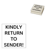 Gewoon "KINDELIJK TERUG NAAR VERZENDING!" Rubber S Rubberstempel (Gestempeld)