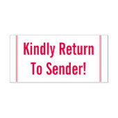 Gewoon "Kindly Return to Sender!" Rubber Stempel (Design)