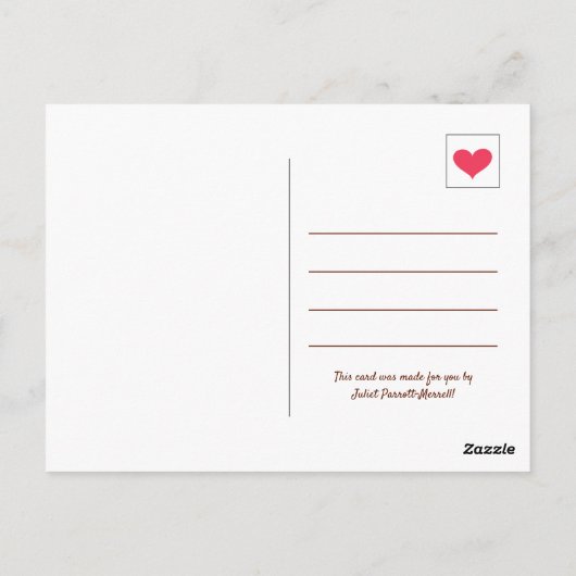 Gewoon kip in Hallo Briefkaart (Achterkant)