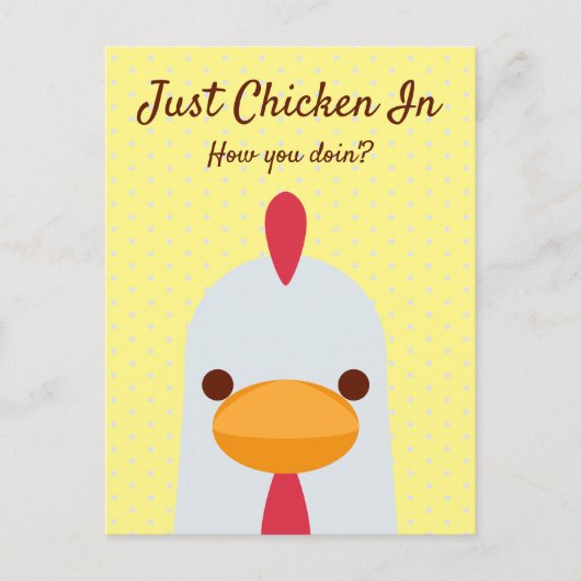 Gewoon kip in Hallo Briefkaart (Voorkant)