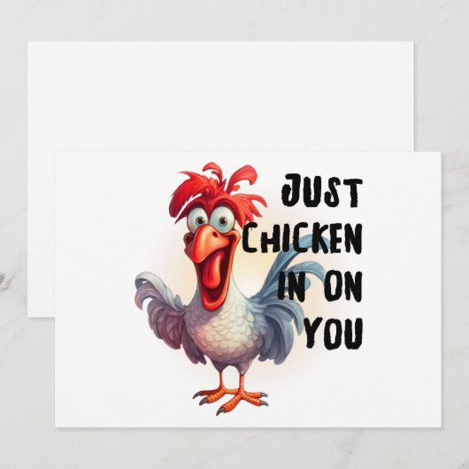 Gewoon kip op je feestdagenkaart (Voorkant / Achterkant)