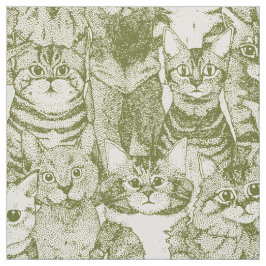 Gewoon kittens groen stof