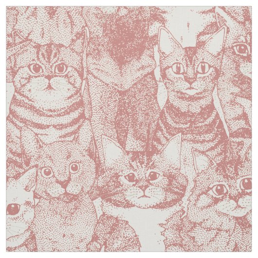 Gewoon kittens roos roze stof (Swatch)