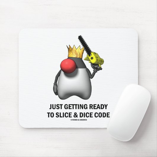 Gewoon klaar zijn voor de Slice & Dice Code (Duke) Muismat (Met muis)