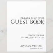 Gewoon klassiek eenvoudig gastenboek (Voorkant)