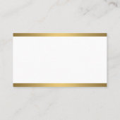 Gewoon Klassiek en Elegant / Goud Luxe Metaal Tri Visitekaartje (Achterkant)