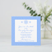 Gewoon klassieke Damask Snowflakes kerst | Blauw Kaart (Staand voorkant)