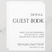 Gewoon klassieke Jenga gastenboek bruiloft (Voorkant / Achterkant)