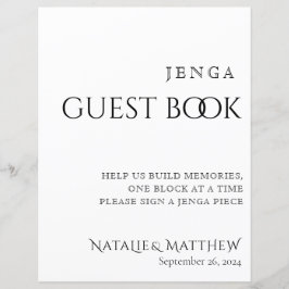 Gewoon klassieke Jenga gastenboek bruiloft