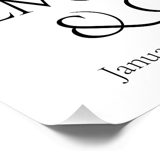 Gewoon klassieke verticale bruiloft welkom teken perfect poster (Hoek)