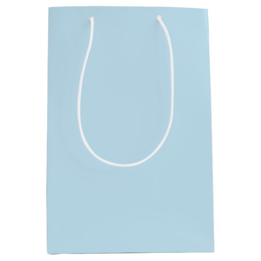 Gewoon kleur stevig, troebel, lichtblauw medium cadeauzakje (Voorkant)