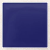 Gewoon kleuren, blauw, middernacht glazen onderzetter (Voorkant)