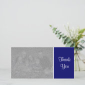 Gewoon kleuren - Dank u - Donkerblauw Bedankkaart (Staand voorkant)