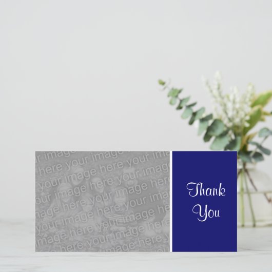 Gewoon kleuren - Dank u - Donkerblauw Bedankkaart (Staand voorkant)