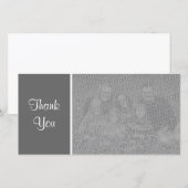 Gewoon kleuren - Dank u - Donkergrijs Bedankkaart (Voorkant / Achterkant)